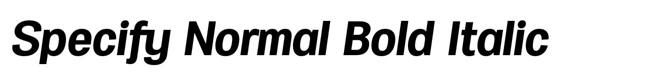 Specify Normal Bold Italic